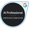 Google AI Professional Certificate — bei Credly verifiziertes Zertifikat