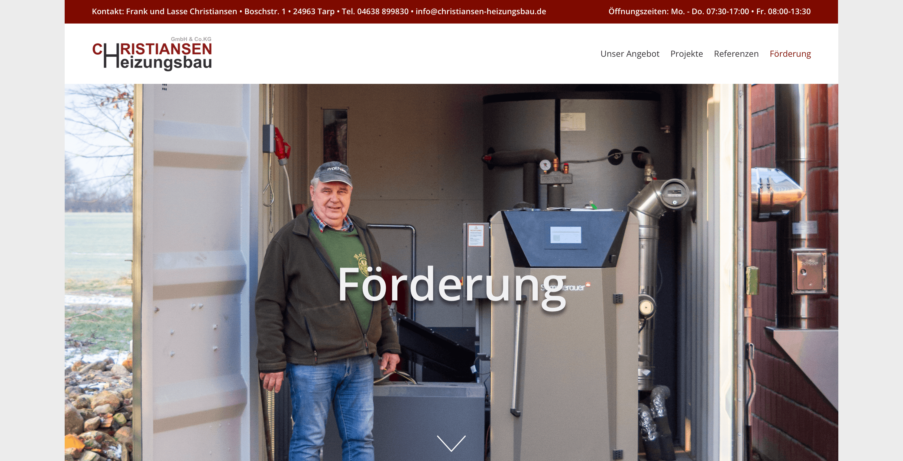 Christiansen Heizungsbau — Projekt-Hero